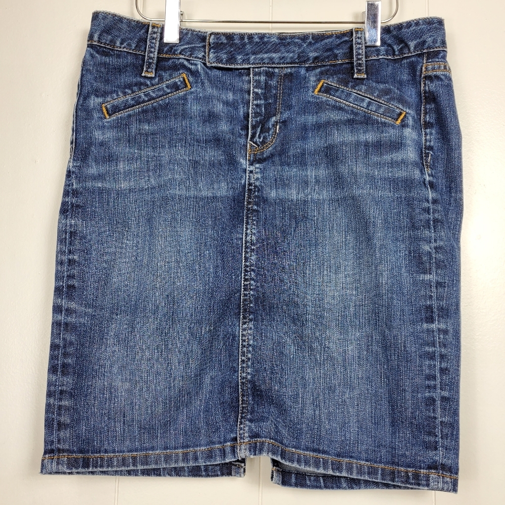 jean midi pencil skirt limited edition size 27 / 4